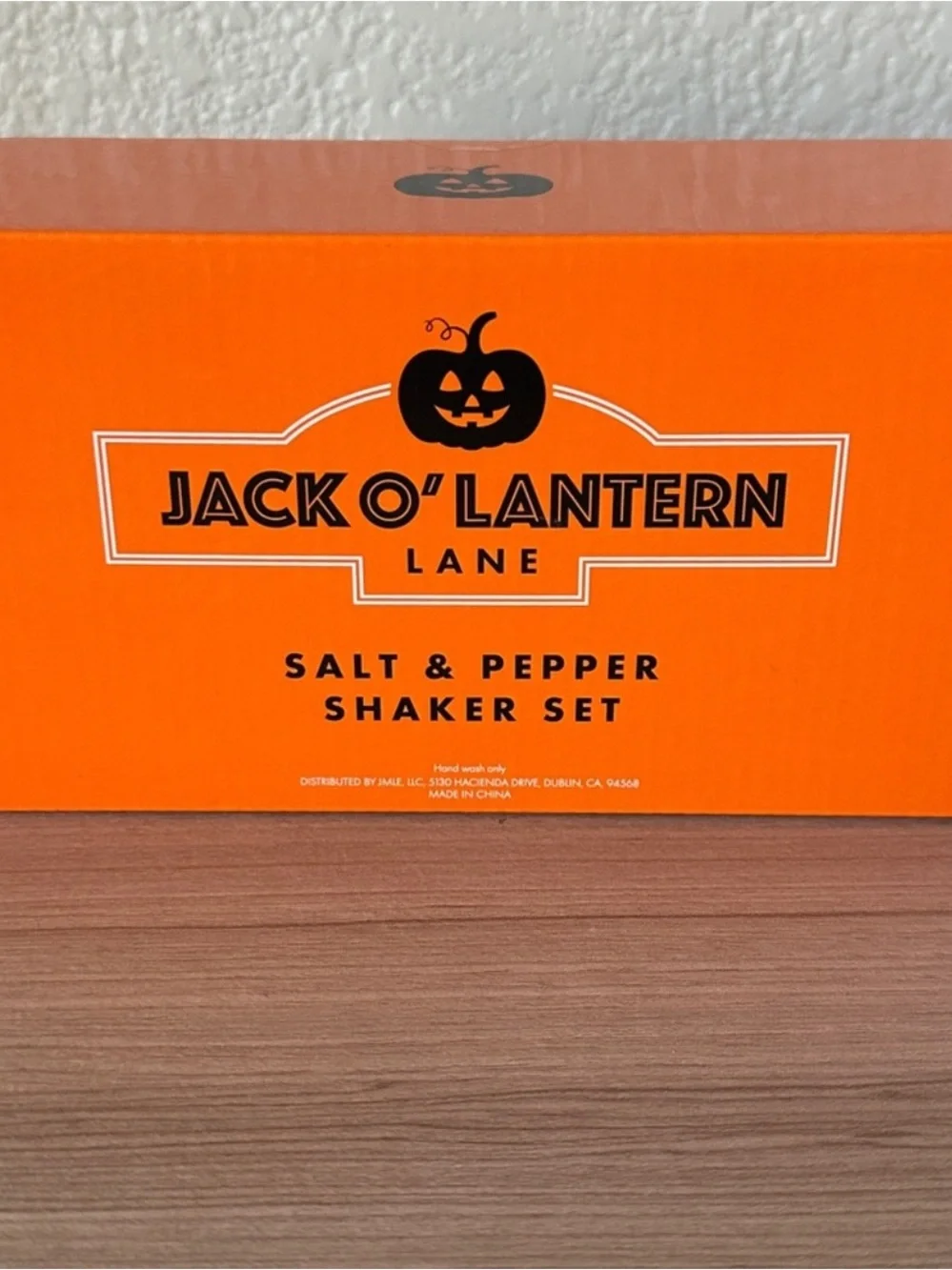 Ceramic Ghost Halloween Salt & Pepper Shakers - White & Orange